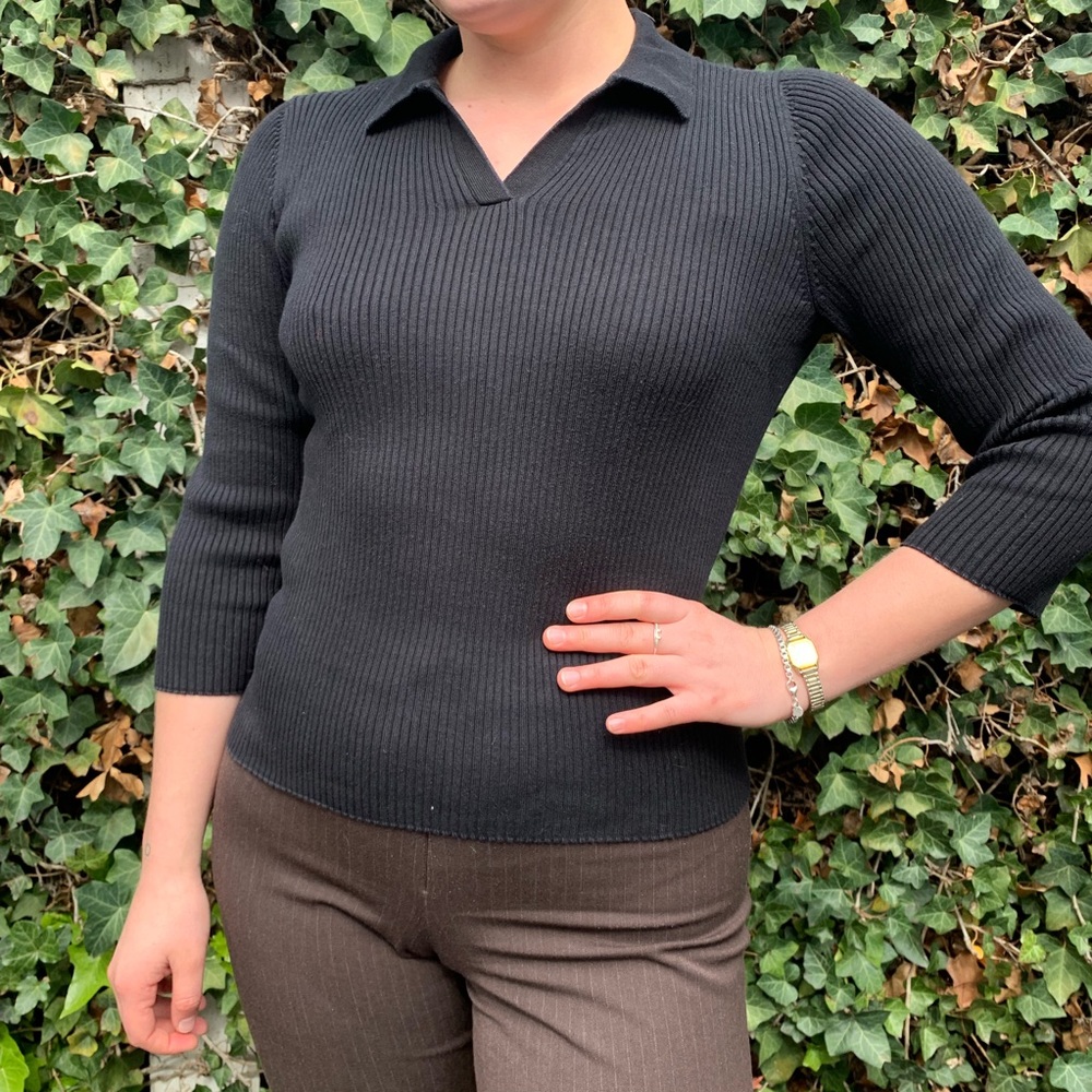 Vintage Ribbed Collar Shirt